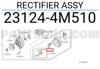 Nissan 231244M510 RECTIFIER ASSY