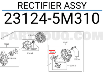 Nissan 231245M310 RECTIFIER ASSY