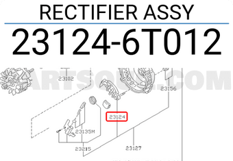 Nissan 231246T012 RECTIFIER ASSY