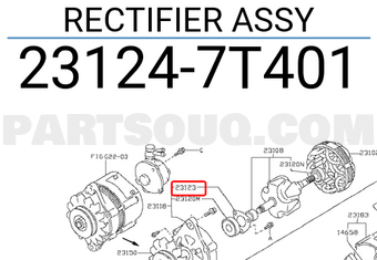 Nissan 231247T401 RECTIFIER ASSY