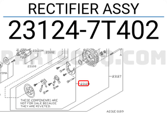 Nissan 231247T402 RECTIFIER ASSY