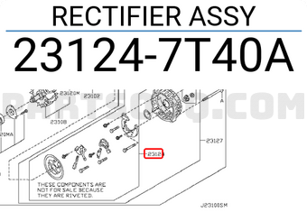 Nissan 231247T40A RECTIFIER ASSY