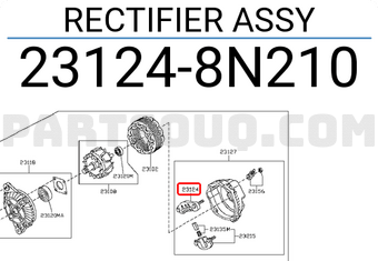 Nissan 231248N210 RECTIFIER ASSY