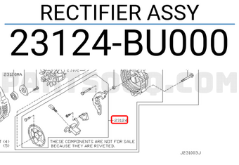 Nissan 23124BU000 RECTIFIER ASSY