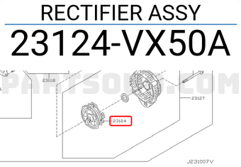 Nissan 23124VX50A RECTIFIER ASSY