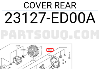 Nissan 23127ED00A COVER REAR