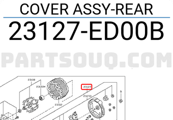 Nissan 23127ED00B COVER ASSY-REAR