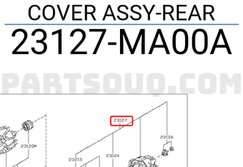 Nissan 23127MA00A COVER ASSY-REAR