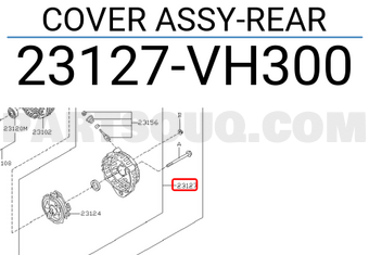 Nissan 23127VH300 COVER ASSY-REAR