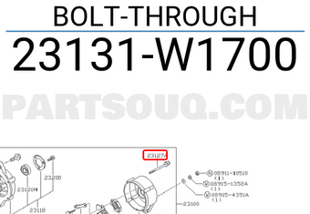 Nissan 23131W1700 BOLT-THROUGH