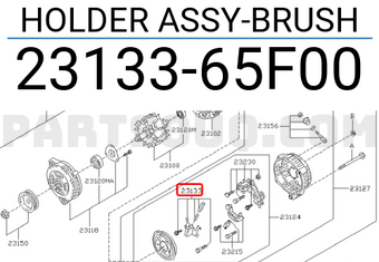 Nissan 2313365F00 HOLDER ASSY-BRUSH