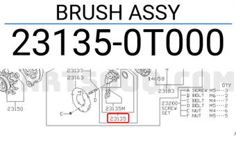 Nissan 231350T000 BRUSH ASSY