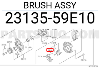Nissan 2313559E10 BRUSH ASSY