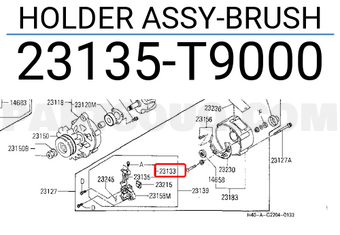 Nissan 23135T9000 HOLDER ASSY-BRUSH