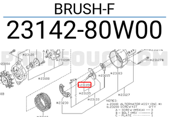 Nissan 2314280W00 BRUSH-F