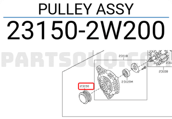 Nissan 231502W200 PULLEY ASSY