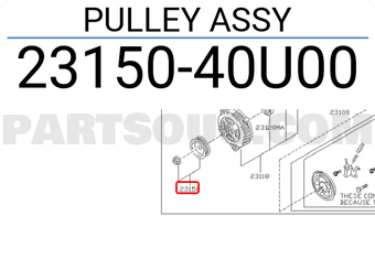 Nissan 2315040U00 PULLEY ASSY