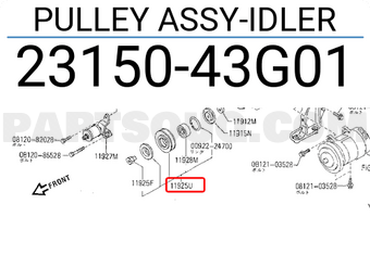 Nissan 2315043G01 PULLEY ASSY-IDLER