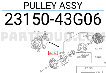 Nissan 2315043G06 PULLEY ASSY