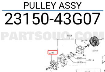 Nissan 2315043G07 PULLEY ASSY