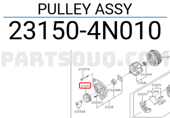 Nissan 231504N010 PULLEY ASSY