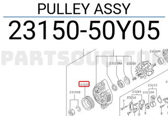 Nissan 2315050Y05 PULLEY ASSY