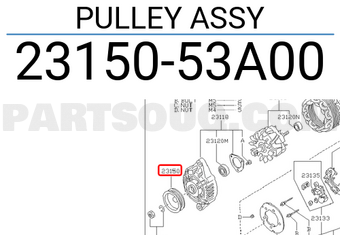 Nissan 2315053A00 PULLEY ASSY