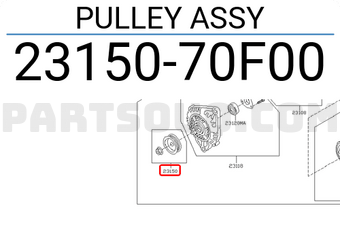 Nissan 2315070F00 PULLEY ASSY