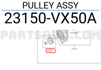 Nissan 23150VX50A PULLEY ASSY