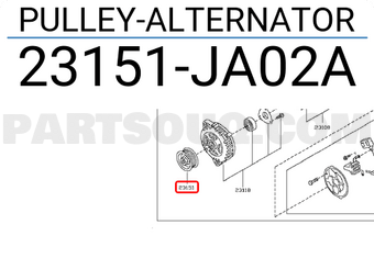 Nissan 23151JA02A PULLEY-ALTERNATOR