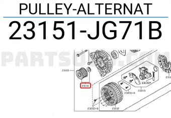 Nissan 23151JG71B PULLEY-ALTERNAT
