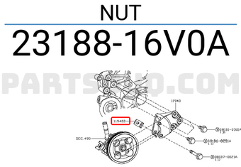 Nissan 2318816V0A NUT