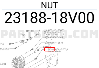 Nissan 2318818V00 NUT