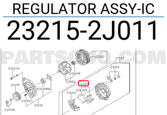 Nissan 232152J011 REGULATOR ASSY-IC