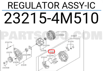 Nissan 232154M510 REGULATOR ASSY-IC