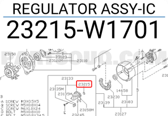 Nissan 23215W1701 REGULATOR ASSY-IC