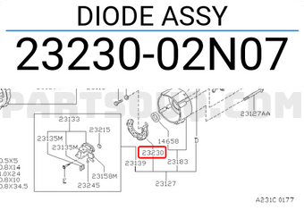 Nissan 2323002N07 DIODE ASSY