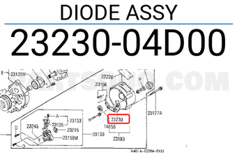 Nissan 2323004D00 DIODE ASSY