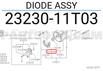 Nissan 2323011T03 DIODE ASSY