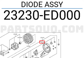 Nissan 23230ED000 DIODE ASSY