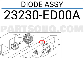 Nissan 23230ED00A DIODE ASSY