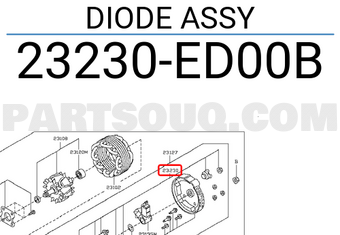 Nissan 23230ED00B DIODE ASSY