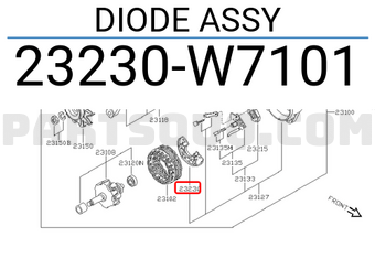 Nissan 23230W7101 DIODE ASSY