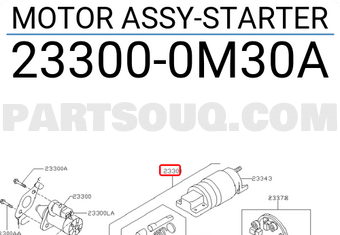 Nissan 233000M30A MOTOR ASSY-STARTER