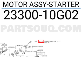 Nissan 2330010G02 MOTOR ASSY-STARTER