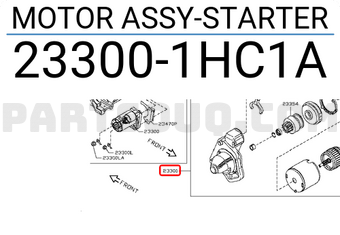 Nissan 233001HC1A MOTOR ASSY-STARTER