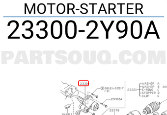 Nissan 233002Y90A MOTOR-STARTER