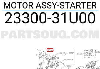 Nissan 2330031U00 MOTOR ASSY-STARTER