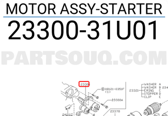 Nissan 2330031U01 MOTOR ASSY-STARTER