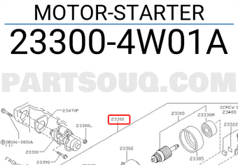 Nissan 233004W01A MOTOR-STARTER